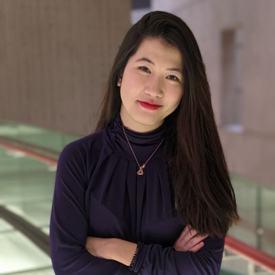 Asian female smiling