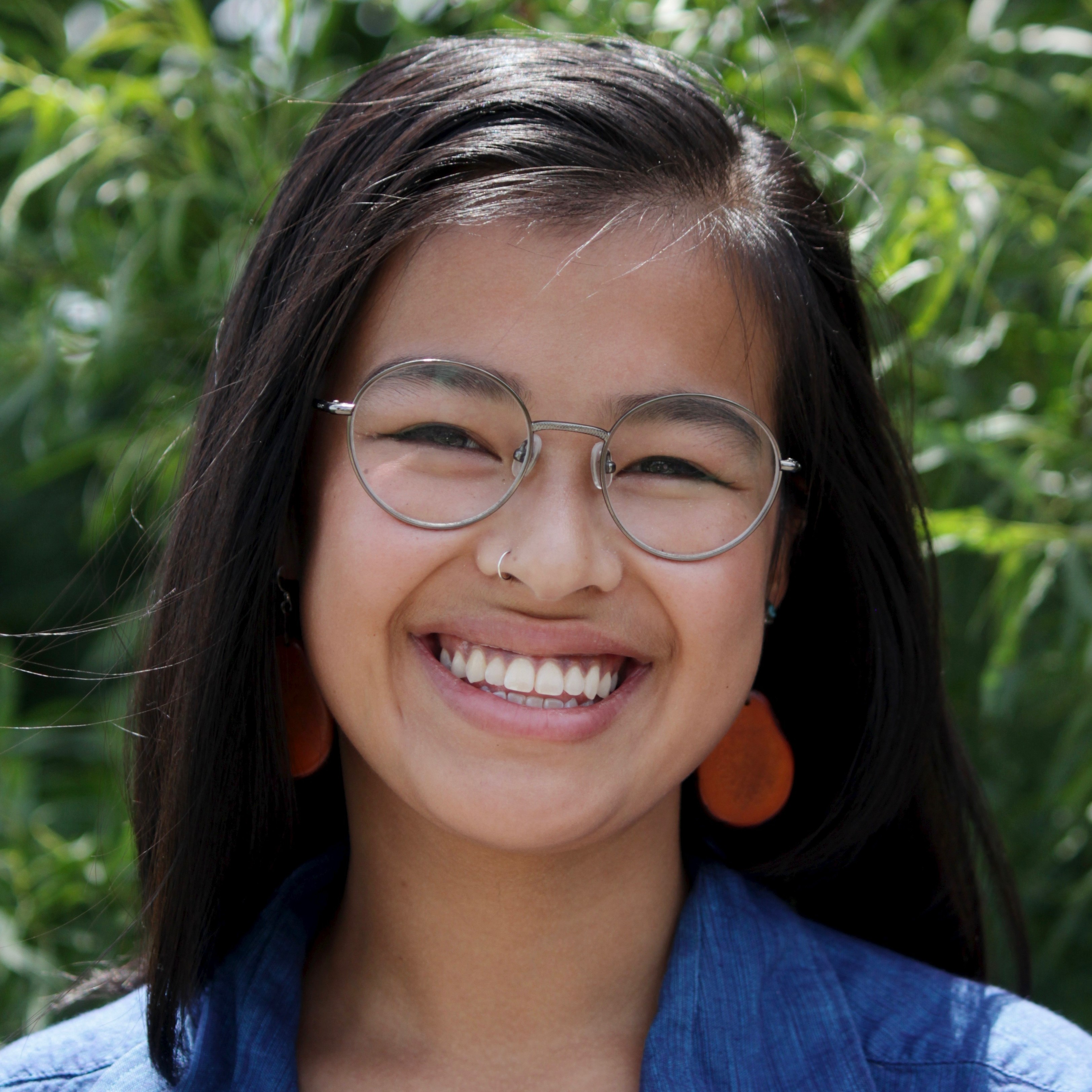 Asian female smiling
