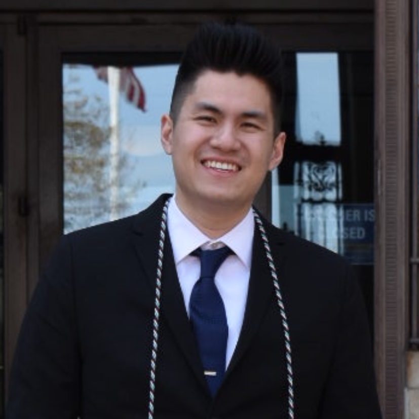 Asian male smiling