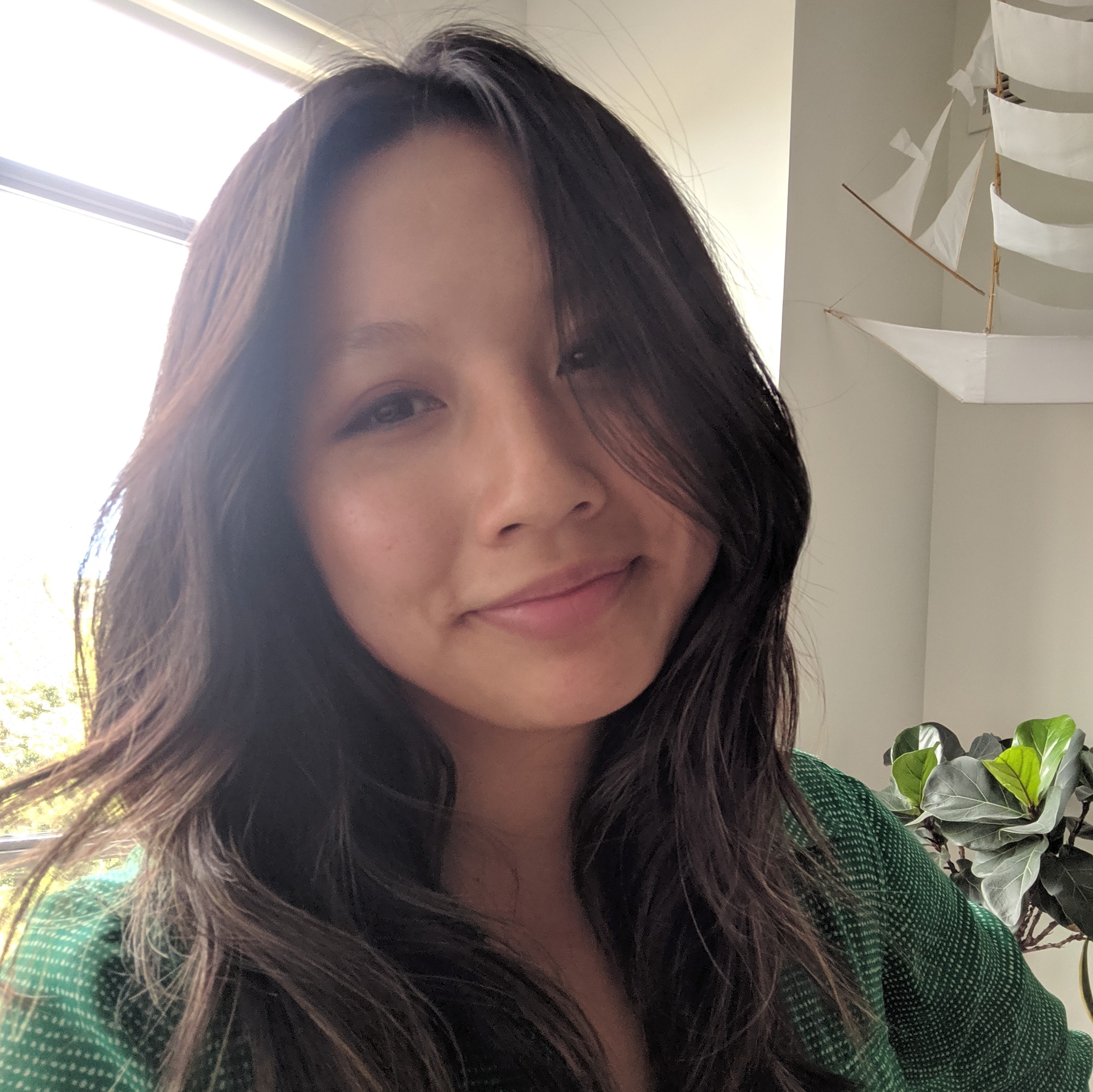 Asian female smiling