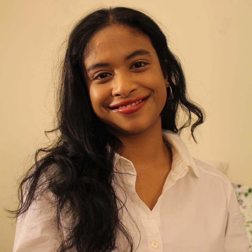 Asian female smiling