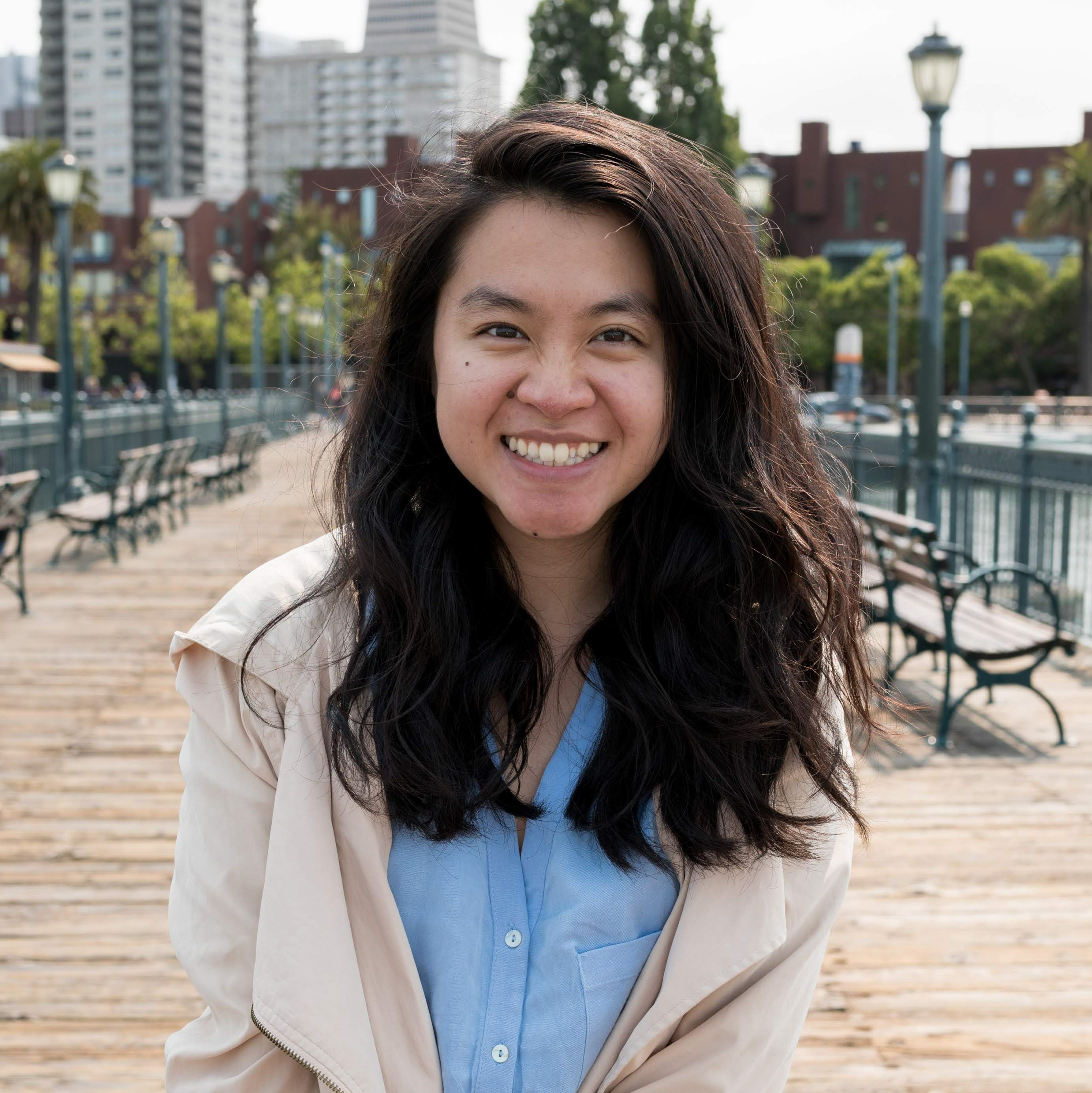 Asian female smiling